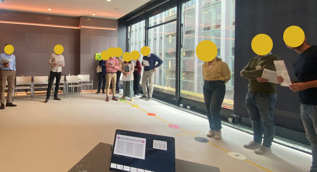 Actieve werkvorm tijdens een TMA teamtraining